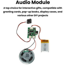 8M MP3 Audio Recording Playback Module Type-C Charging Music Voice Player One-Touch Record & for DIY Greeting Cards