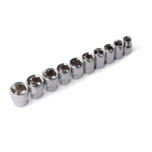 Set di Prese A Bussola da 3/8 di Pollice CR-V 10-19mm Adattatore per Prese Profonde Chiave A Cricchetto con Coppia Chiave per Riparazioni Utensile