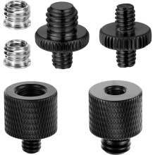 6PCS Tripod Screw Adapter 1/4 Male to 3/8 Female and 3/8 Male to 1/4 Female Threaded Converter for Camera Mic Stand