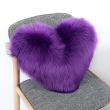 (Purple) Love Heart Shaped Pillow Plush Doll Home Office Sofa Toy Multifunctional Cushion Room Decor Baby