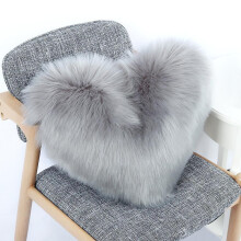 (Light Grey) Love Heart Shaped Pillow Plush Doll Home Office Sofa Toy Multifunctional Cushion Room Decor Baby