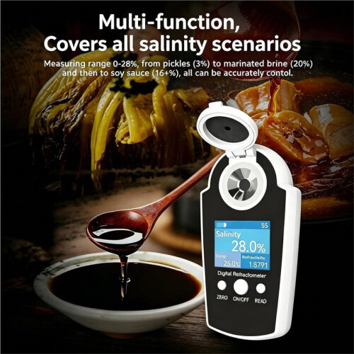 High-Concentration Salinity Meter, Measurement Range 0-28%, Crack-Resistant and Oxidation-Resistant, More Accurate 1
