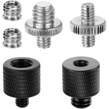 6 Pcs Tripod Screw Adapter Threaded Converter 1/4 Male to 3/8 Female and 3/8 Male to 1/4 Female for Camera Mic Stand