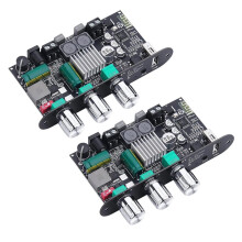 2 Pack ZK-1001U 5.3 Mono Amplifier Board with TWS & Boost, 100W Audio Amp,Treble Bass,USB AUX BT, 9-24V