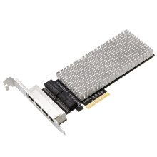 Scheda di Rete PCIe I226V 4 Porte 2.5G Adattatore Ethernet PCIe X4 NIC Supporto VLAN PXE per Server NAS per Win10/11 Linux