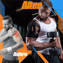 12 Stuks Kinesiotape voor Schouderpijnverlichting Vooraf Gesneden Sportwaterdicht Ademend Versterkt Elastisch