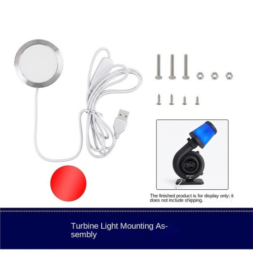 3D Printed Model Turbine Lamp Components, LED Lights, DIY Maker Treasure Trove, Model Components 2