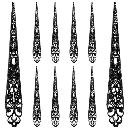 10PCS Halloween Finger Claws Finger Nail Tip Claw Rings Queen 2