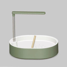 (Green B) Parrots Bathtubs - Multifunctional Birds Shower with Adjustable Flows & Anti-Slip Bottom, Perfect for Indoor Cage Environment and Playtime