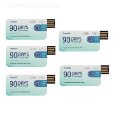 5 Stuks TempU05 90 Dagen USB Temperatuur Data Logger Wegwerp PDF Rapport Temperatuur Recorder voor Koudeketen Transport