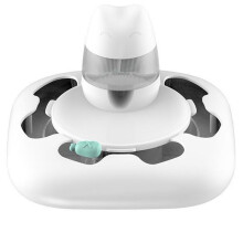 Electric Cat Treat Dispenser Toy Roller Track Rotating Automatic Pet Feeder