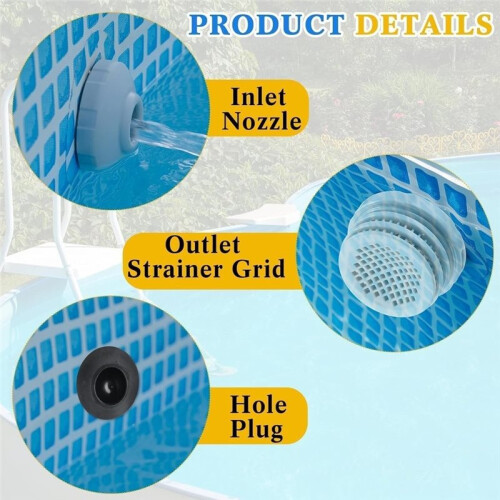 Pool Accessories, Pool Connection Set 32 mm, Pool Filter Connection, Pool Filter Pool Accessories with Internal Thread 2
