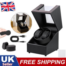 Automatic Double Watch Winder Display Box Rotator Watches Display Case Organizer
