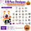 16 Sheets Halloween Pumpkin Stickers 32 Facial Decals Decorating Kit 5