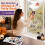 16 Sheets Halloween Pumpkin Stickers 32 Facial Decals Decorating Kit 2