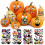 16 Sheets Halloween Pumpkin Stickers 32 Facial Decals Decorating Kit 3