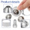Mist Nozzle Kit, 3 Sizes Texture Atomizing Mist Nozzle with Thread Collar and Hose Clamp for Cooling Irrigation 6