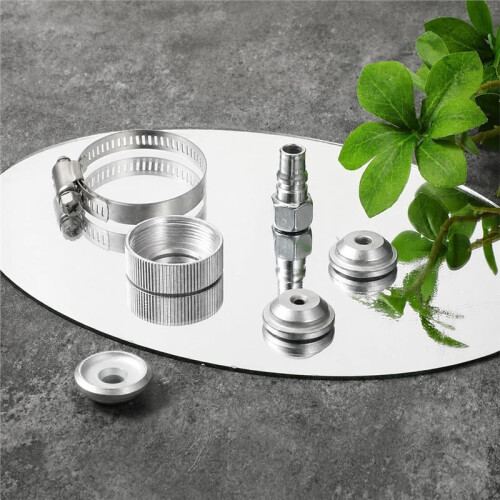 Mist Nozzle Kit, 3 Sizes Texture Atomizing Mist Nozzle with Thread Collar and Hose Clamp for Cooling Irrigation 2