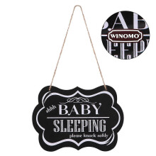 Decorative Wood Sign Baby Sleeping Sign for Decoration Winomo Wooden Plaque