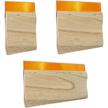 Set of 3 Wooden Squeegees/Scrapers for Screen Printing (5cm, 10cm, 20cm),for Screen Printing, DIY , Ink Scraper