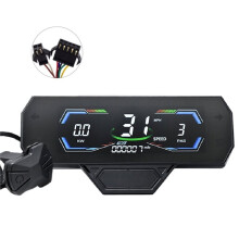 H3C E-Bike LCD Display Speedometer 24V/36V/48V/60V/72V UART Type C Electric Scooter LCD Color Animated Meter SM5+2PIN