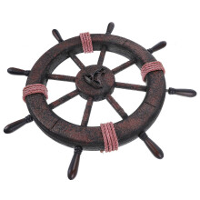 Nautical Ship Steering Wall Art for Decoration Wooden Rudder Hanging Ornament