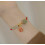 Βραχιόλι τύχης Crystal Slider από χρυσό 14 καρατίων Hetian Jade με πλεκτό κόσμημ 4