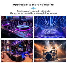 6.35/XLR Audio Isolator Mixer Noise Cancellation Audio Current Acoustic Filter Audio Noise Reducer Audio Isolator XLR