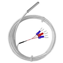 Thermocouple Stainless Steel Probe RTD PT100 Temperature Sensor 1M 0.1 Precisio Waterproof Shielded Braide Wire