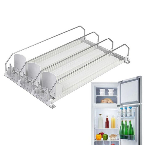 Refrigerator Beverage Dispenser Self-Propelled Beverage Organizer Bottle and Can Dispenser