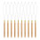 Hair Extensions Loop Needle Threader Pulling Hook, Needle Threaders with Wooden Handle Bead Threader for Hair Extension 2