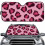 Pink Leopard Design Print Car Interior Protector Universal Autos Windshield Covers Foldable Car Sun Shade Windshield UV 2