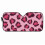 Pink Leopard Design Print Car Interior Protector Universal Autos Windshield Covers Foldable Car Sun Shade Windshield UV 3