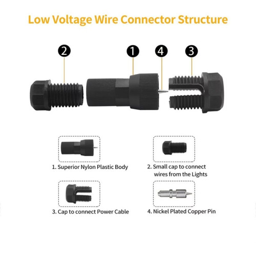 Waterproof Insulation Piercing Terminal Quick Connect/Disconnect Plug for Solar LED Industrial Home Electrical 1