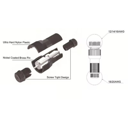 Waterproof Insulation Piercing Terminal Quick Connect/Disconnect Plug for Solar LED Industrial Home Electrical 2