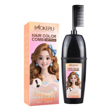(Light Brown) 3-in-1 Hair Dyes Comb - Long-Lasting, Natural-Organic Hair Color Stick for Grey Coverage at Home, Travel & All Hair Types