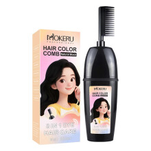 (Natural Black) 3-in-1 Hair Dyes Comb - Long-Lasting, Natural-Organic Hair Color Stick for Grey Coverage at Home, Travel & All Hair Types