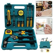 12 Piece Home Repair Tool Kit Compact Portable Sturdy Hand Tool Set for Daily Household Fixes Travel Use
