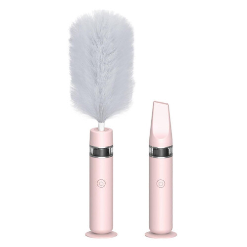 (Powder) Wireless Microfiber Dusting Brush Multifunction Furniture Cleaning Tool for Window