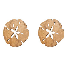 2X Wall Decor Sand Dollar Wall Decor Wood Round Sand Dollar Wall Art Outdoor Beach Decor Hanging Decoration,Brown S