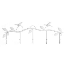 (White) Door Coat Rack - Versatile Metal Organizer for Hats, Scarves, Keys, Space-Saving Design Perfect for Mudrooms and Small Entryways