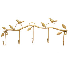 (Gold) Door Coat Rack - Versatile Metal Organizer for Hats, Scarves, Keys, Space-Saving Design Perfect for Mudrooms and Small Entryways