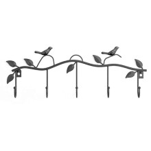 (Black) Door Coat Rack - Versatile Metal Organizer for Hats, Scarves, Keys, Space-Saving Design Perfect for Mudrooms and Small Entryways