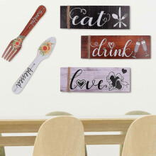 Rustic Decor Wall Hanging Decor Farmhouse Wall Decor 11.8x3.9x0.2in Bar Decor 1Set