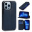 Strong Magnetic Pu + Tpu Leather Case for Iphone 13 Pro Max Blue 1