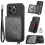 Geometric Wallet Phone Case for Iphone 13 Pro Max Black 1