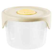 (Cream) Portable Mini Food Storage Box With Sealed Lid Food Grade Airtight Leakproof Stackable Reusable Snack Container For Kitchen Picnic Camping