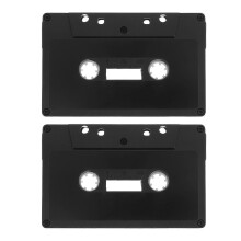 2pcs Cassette Wall Decor: Retro Blank Diy Handcraft Audio Tapes for Home Studio Bar - Music Themed Party Decorations for Wall