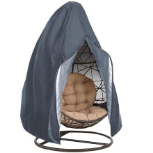 (230x200cm, Gray) Hanging Swing Chair Cover Water-resistant Rattan Egg Seat Protect Cover Outdoor Garden Patio