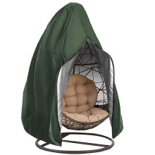 (230x200cm, Green) Hanging Swing Chair Cover Water-resistant Rattan Egg Seat Protect Cover Outdoor Garden Patio